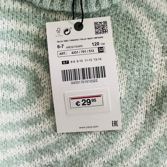 NEW Zara Girls Sweater Size 6-7 NWT - Picture 11 of 12